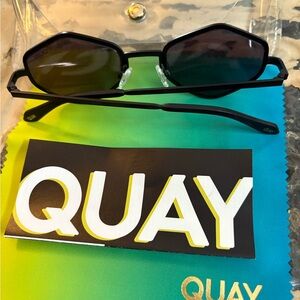 Quay Australia Geometric Black Sunglasses “On Vacation”